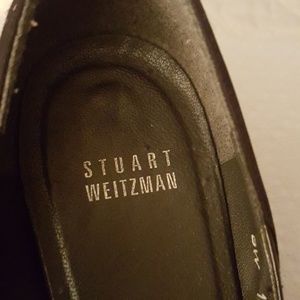 Stuart Weitzman microfiber slip-on wedges